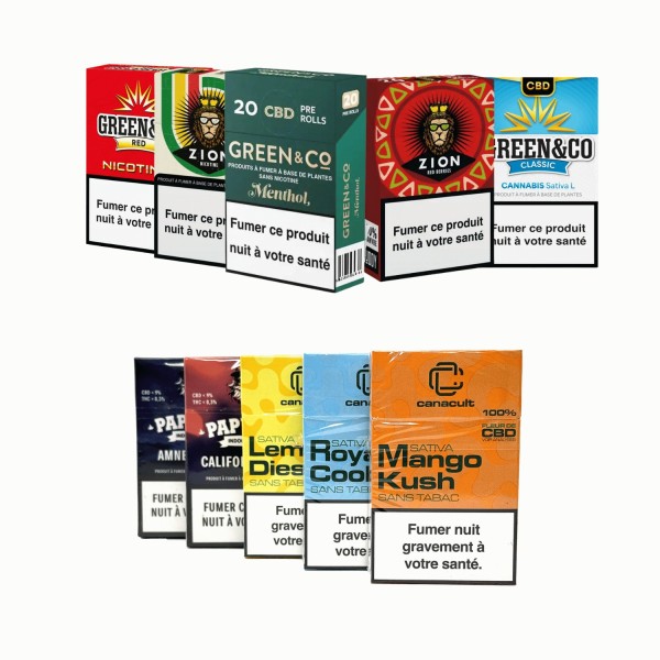 Pack Découverte 10 Cigarettes CBD Premium