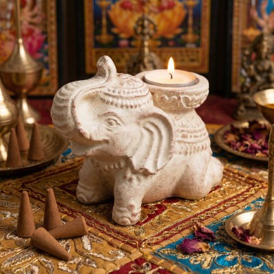 Porte-Encens Éléphant Béton...