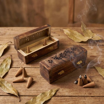Boîte Encens Cônes Bois...