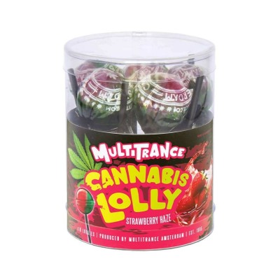 Sucette cannabis fraise -...