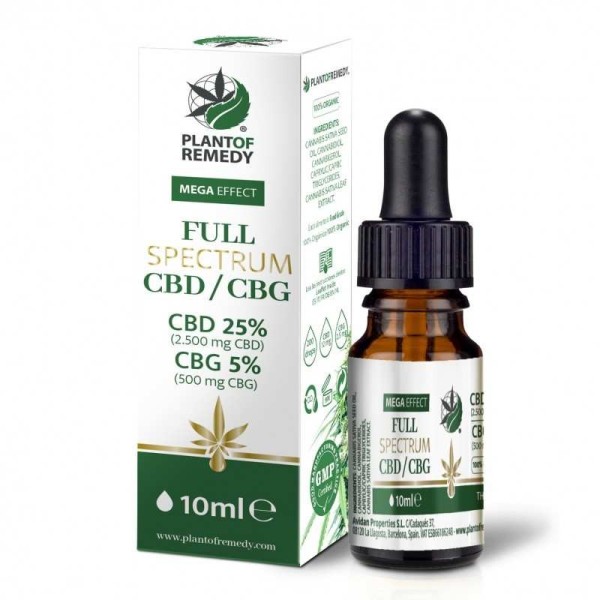 Huile CBD/CBG Full Spectrum Plant of Remedy 25% + 5%